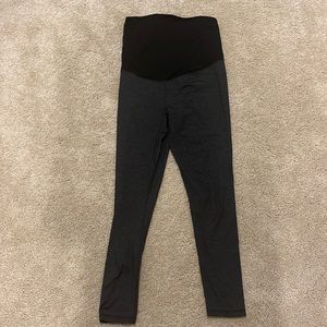 Grey maternity yoga pants